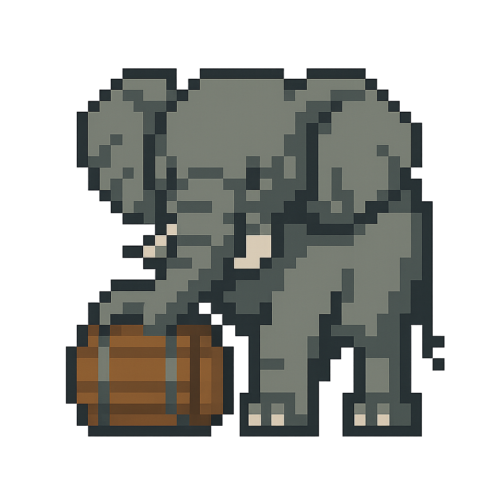 Elefante en piso